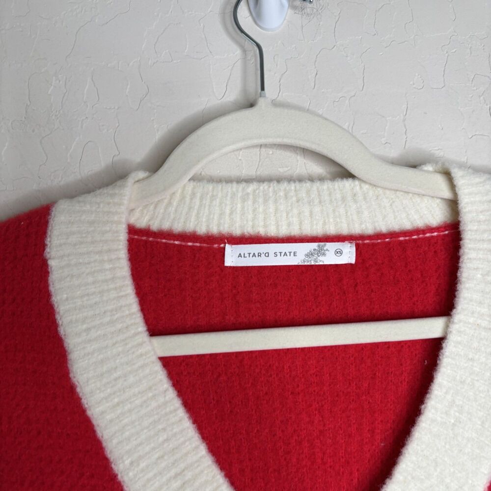 Altar'd State V Neck Cropped Sweater - Picture 5 of 6